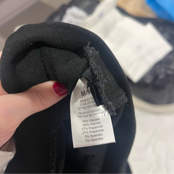 GUESS Black Leather Accent Work Pants - Picture 7 of 8